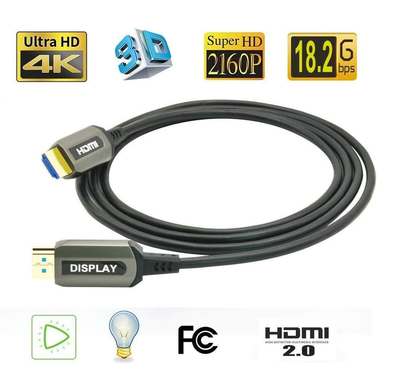 Jeirdus 33ft AOC HDMI Fiber Optic Cable Ultra HDR HDMI2.0b 18 Gbps,Support 4K60HZ ARC HDR10 HDCP2.2, Dolby Vision, Light Speed Slim and Flexible 32ft(10meters) Fiber HDMI cable