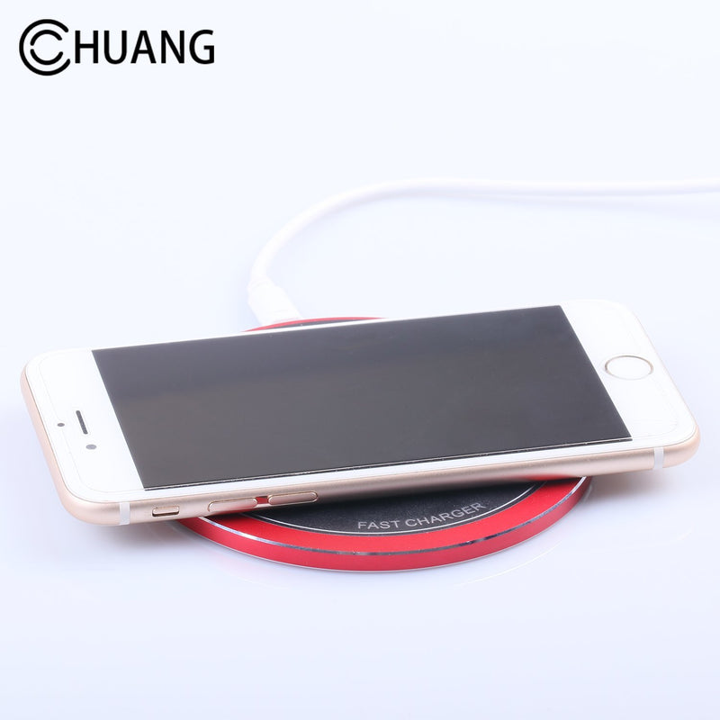 Chuang Wireless Charger,10W Wireless Charger for iPhone X/8/8 Plus, Fast Wireless Charging for Samsung Galaxy S9/S9 Plus/Note 8/S8/S8 Plus, (No AC Adapter)