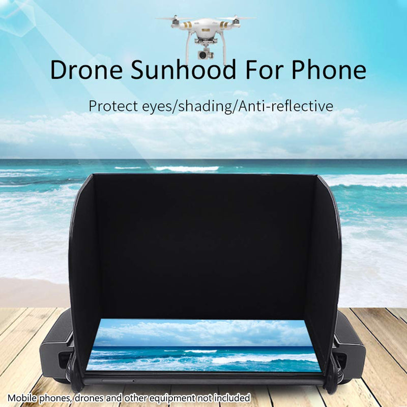CALIDAKA Tablet Monitor Sun Hood Sun Shade Foldable for for Mavic Air 2/Mavic 2/Mavic Mini/Mavic pro/Mavic Air/Mavic SPARK/Phantom3/4/OM 4/OSMO mobile3 Drone Black