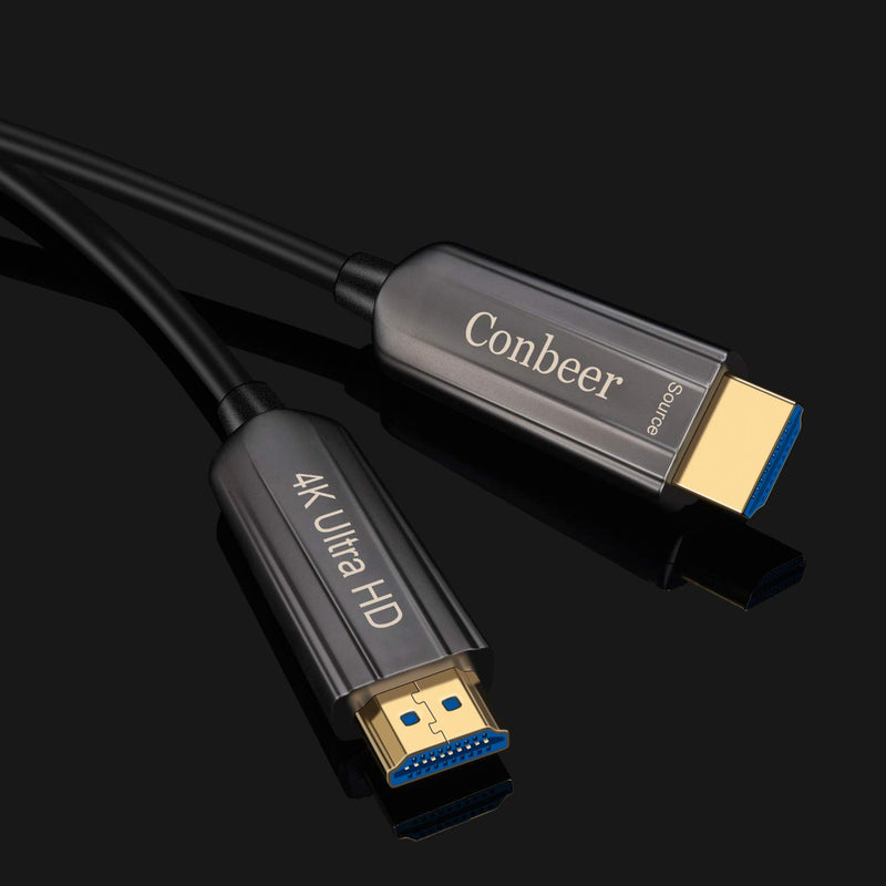 Fiber Optic HDMI Cable,Conbeer 4K High Speed 18Gbs 60Hz 4:4:4 HDMI 2.0 AOC Audio Cable for in-Wall Installation-2M/6FT 2M/6FT