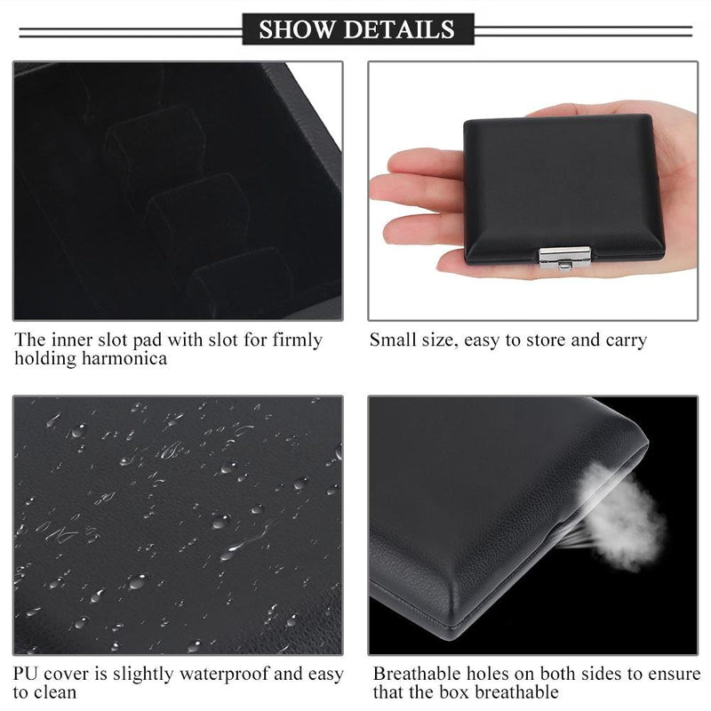 Saxophone Reed Case Alto Tenor Saxophone Reed Case Clarinet Reed Container Box Case Black for 3pcs Reeds