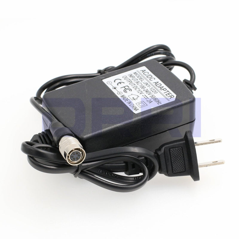 DRRI 12V DC Power Supply Adapter with 6pin Female Hirose Connector for Basler GigE Cameras