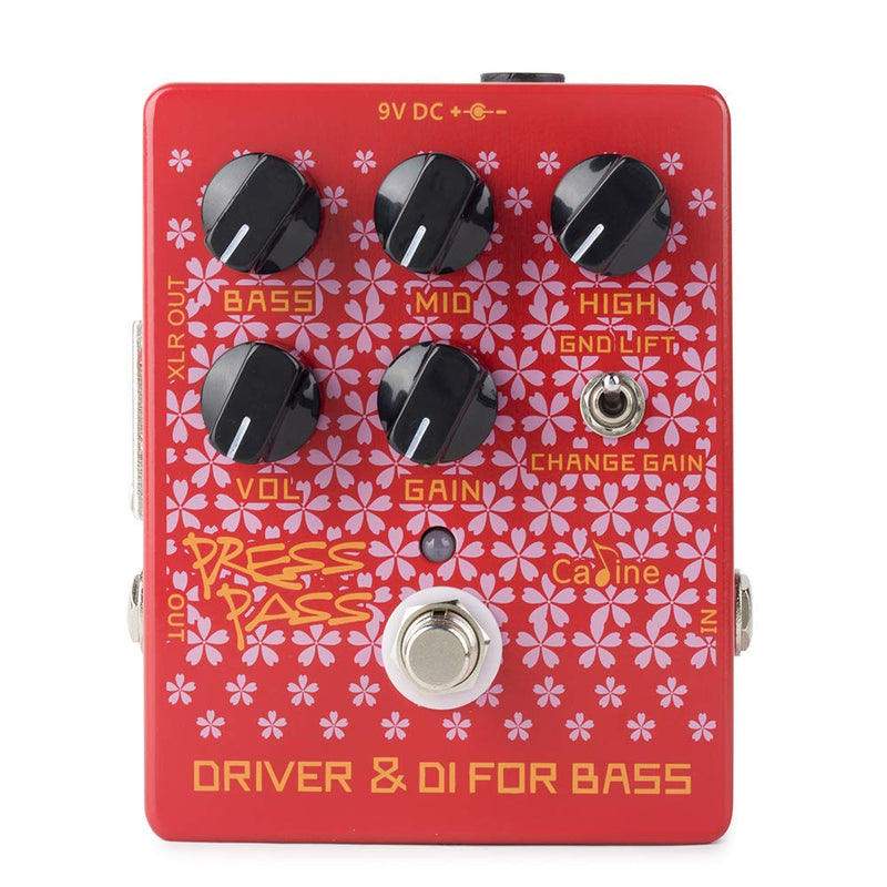 Caline CP-59 Driver Electronic Guitar Bass Effects Pedals Bass Amp DI Classic Tube Red Pedal