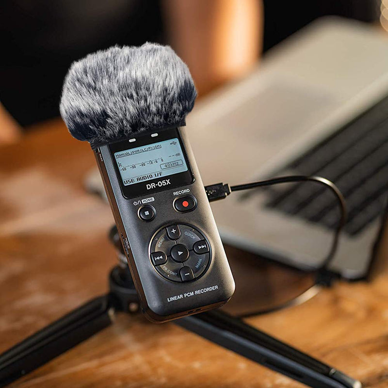 [AUSTRALIA] - YOUSHARES DR05X Windscreen Muff for Tascam DR-05X DR-05 Portable Recorders, DR05X Mic Deadcat Windshield Windscreen Artificial Fur Wind Screen Fur Windscreen for DR-05 