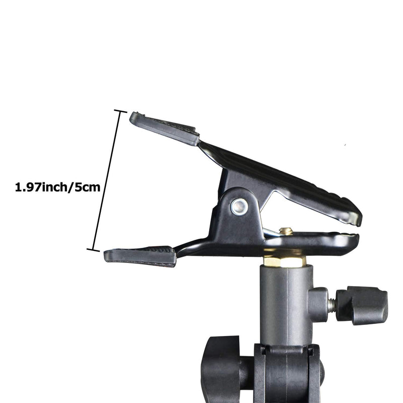 WELLAMKING Photo Studio Reflector Holder Metal Clamp Holder with Tilt Adapter Light Stand Attachment for Reflector