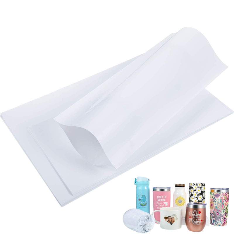 50 Pieces Sublimation Shrink Wrap Film Heat Shrink Wrap Bags White Shrink Wrap Tube for Mugs and Blanks Sublimation, 5 Different Sizes, 9 x 14 Inch, 8 x 8 Inch, 7 x 11 Inch, 5 x 10 Inch, 4 x 3 Inch