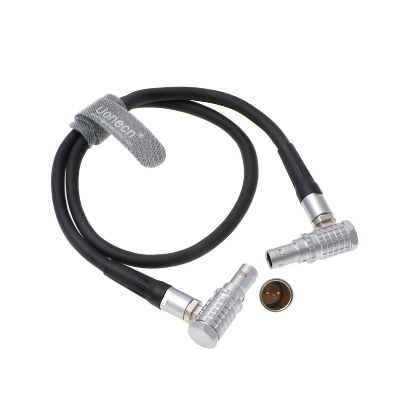 Uonecn Teradek Bond Power Cable Right Angle 2 pin Male to Right Angle 2 pin Male for ARRI Alexa Camera 18''