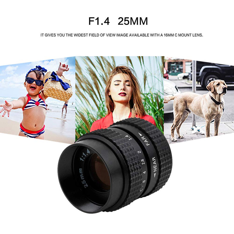 Pixco 25mm F1.4 CCTV Lens for C Mount Camera + 16mm C Mount Movie Lens to Sony E Mount NEX Camera Lens Adapter