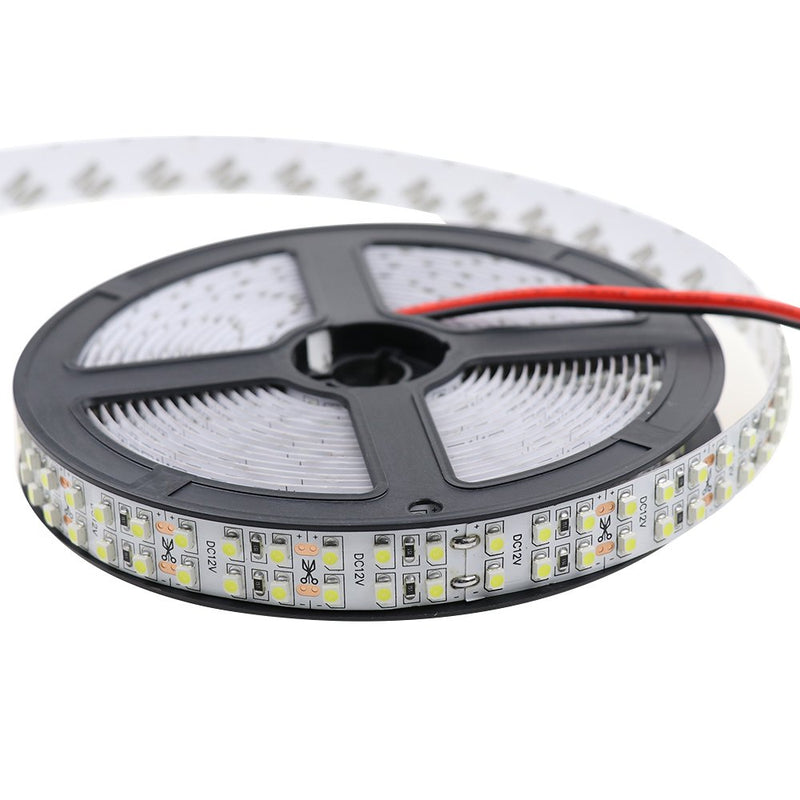 LEDENET Cold White 5M Double Row 3528 SMD 1200LEDs Flexible Strip Tape Light 240LEDs/M Ribbon Lamp DC 12V 16.4Ft (Cold White Strip) 3528-Non waterproof