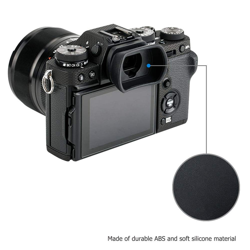 Soft Silicon Camera Viewfinder Eyecup Eyepiece Eyeshade for Fuji X-T4 X-T3 X-T2 X-T1 XT4 XT3 XT2 X-H1 GFX100S GFX100 GFX50S GFX50S II Camera Replaces Fuji EF-XTL EC-XTM EC-XTS EC-GFX EC-XHW Eyepiece for XT4 XT3 XT2 XT1 XH1 GFX 100S 100 50S 50S II