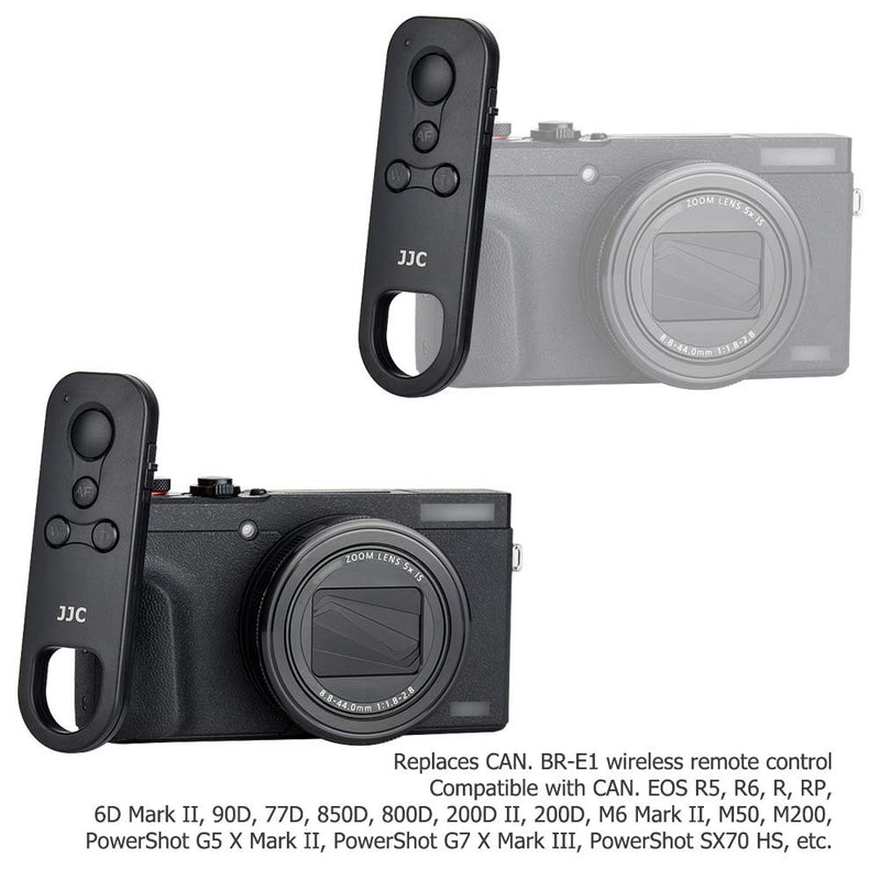 JJC Wireless Bluetooth Remote Control Replace Canon BR-E1 for Canon EOS R3 R5 R RP M6 Mark II M50 M200 6D Mark II 90D 77D T8i T7i SL3 SL2 PowerShot G5 X Mark II G7 X Mark III SX70 HS