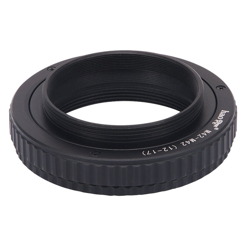 Haoge Macro Focus Lens Mount Adapter Built-in Focusing Helicoid for M42 42mm Screw Mount Lens to M42 42mm Screw Mount Camera 12mm-17mm