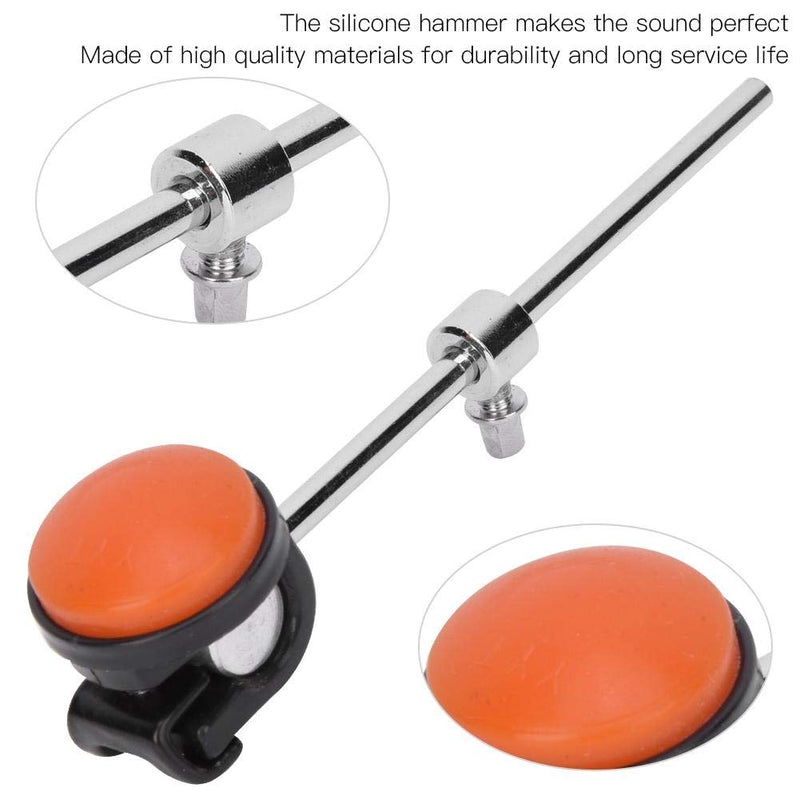 Beater Hammer Drum Bass Drum Beater Kick Drum Foot Pedal Beater Stainless Steel Shaft Silicone Head Accessory