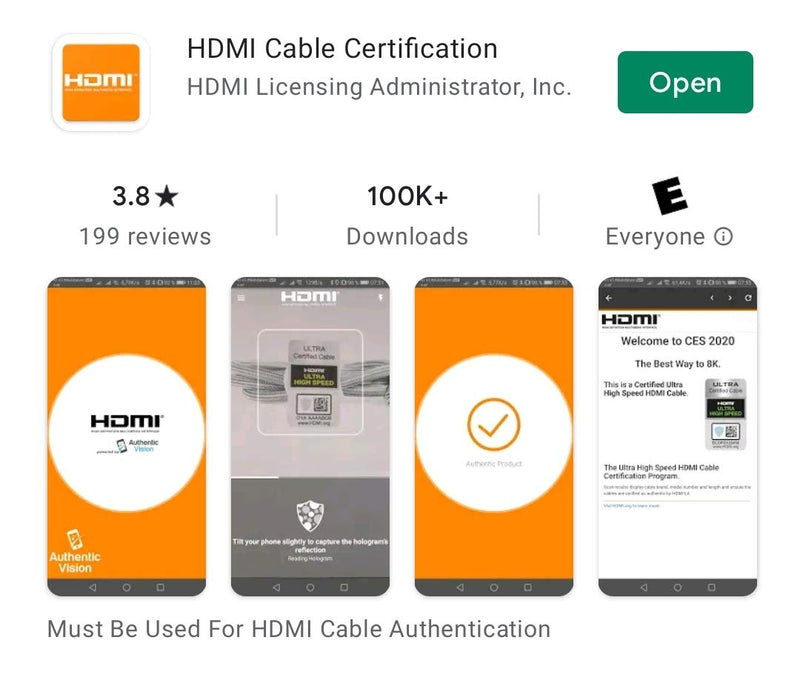 U9 8K Certified Ultra High Speed HDMI Cable v2.1 48Gbps 8K60Hz 4K120Hz eARC ARC HDR PS5 Xbox One X/S Nvidia Shield Pro Roku Ultra LG Sony Samsung Apple TV (1) 1.0 Meters