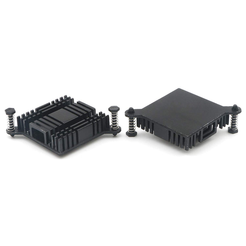 Unxuey Aluminum Computer PC North Bridge South Bridge Aluminum Heat Sink Radiator Cooling Fin Motherboard chip Cooler with Fixing Hole 6Pcs Set Black