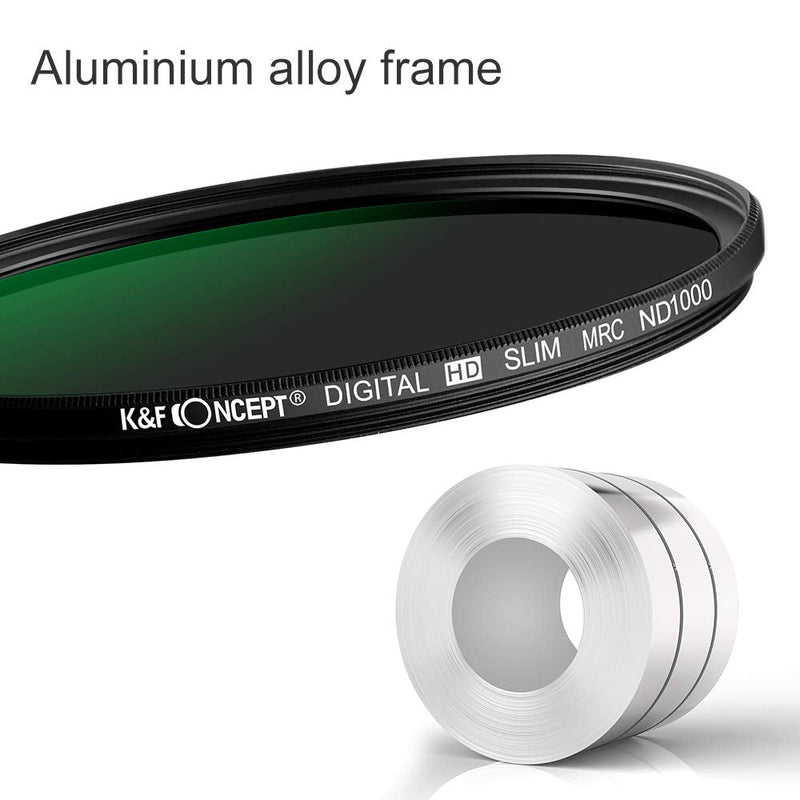 K&F Concept 72mm ND1000 CPL Lens Filter Kit (2 Pcs) Neutral Density ND1000 + Circular Polarizer Filter with 24 Multi-Layer Coatings for Camera Lens