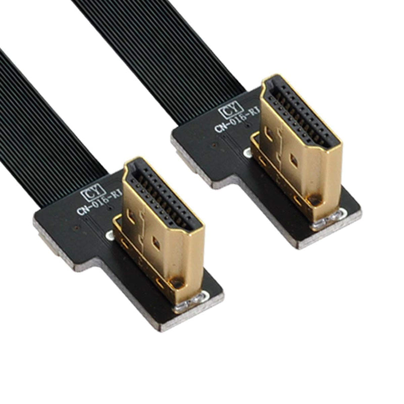 [AUSTRALIA] - Xiwai CYFPV Dual 90 Degree Right Angled HDMI Type A Male to Male HDTV FPC Flat Cable for FPV HDTV Multicopter Aerial Photography (0.8M) 