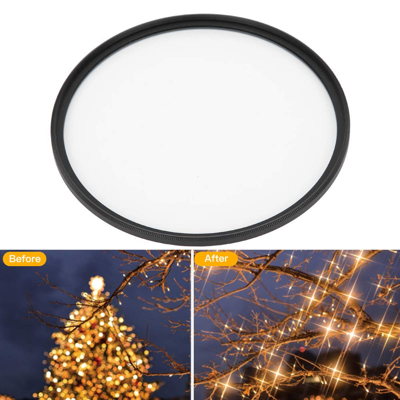 Star Filter Star Lens Filter 95mm 4Line Starlight Night Photography Shooting for Nikon Lens for Sony