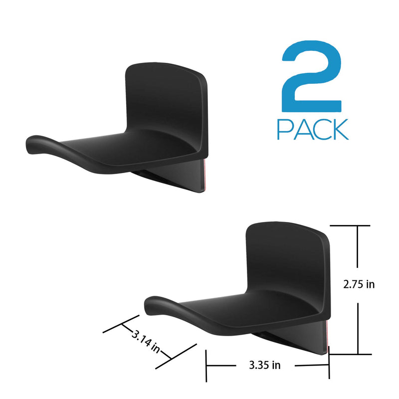 Ledot 2 Pack Adhesive Headphone Hanger Hooks for Wall & Desk Table with Protective Silicone Pad, Universal Gaming Headset Mount Holder, Earphone Rack for Sennheiser, Sony, Bose Headphones