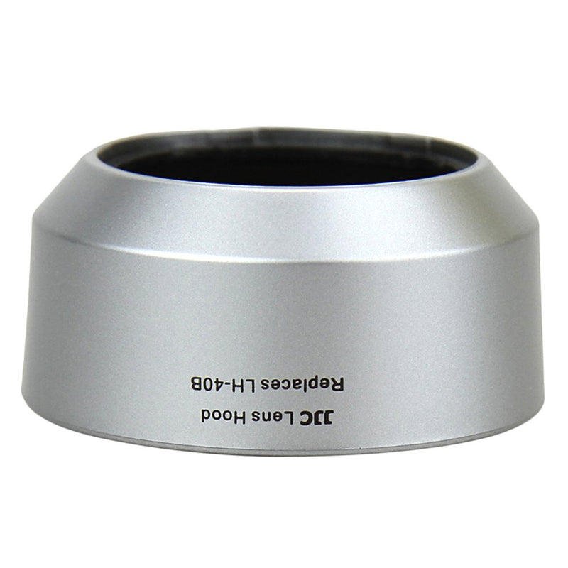 JJC LH-J40B Silver Lens Hood for Olympus M.Zuiko Digital 45mm 1:1.8 Lens Silver