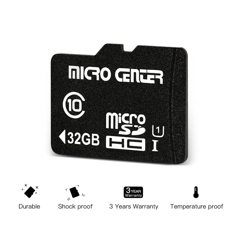 Micro Center 32GB Class 10 Micro SDHC Flash Memory Card 10 Pack with Adapter for Mobile Device Storage Phone, Tablet, Drone & Full HD Video Recording - 80MB/s UHS-I, C10, U1 (10 Pack) 32GB - 10 pack