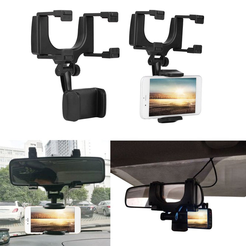 Rearview Mirror Phone Holder for Car, 360° Rear View Mirror Phone Holder for Rear View Mirror Accessories