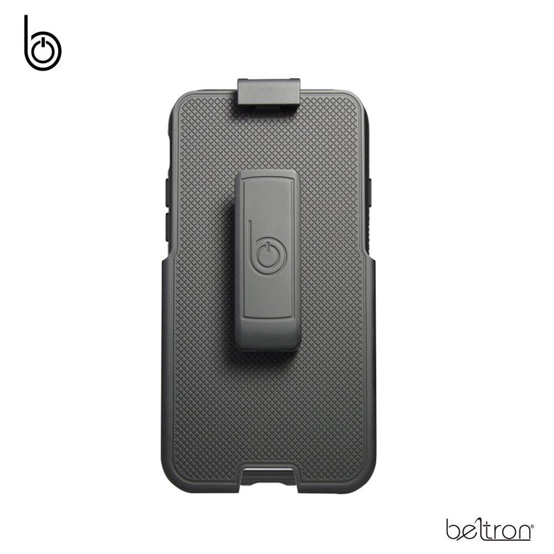 BELTRON Belt Clip Holster Compatible with OtterBox Symmetry for iPhone 7/8, iPhone SE 2020, SE 3rd Generation 2022 (case not Included) - Features: Secure Fit, Quick Release Latch & Built-in Kickstand