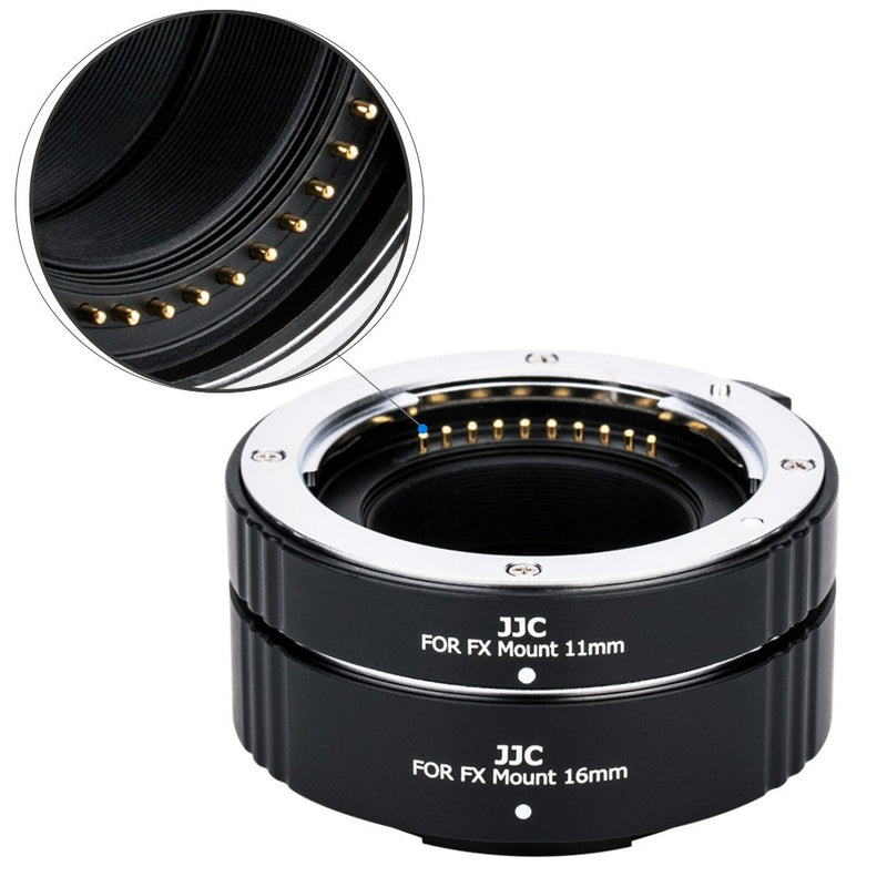 JJC X Mount Auto Focus Macro Extension Tube Set for Fuji Fujifilm X-T3 X-T4 X-T2 X-T1 X-S10 X-T30 X-T20 X-T10 X-T200 X-T100 X-H1 X-PRO3 X-PRO2 X-E4 X-E3 X-E2S X-A7,Replaces Fujifilm MCEX-11 & MCEX-16 Fujifilm X Mount