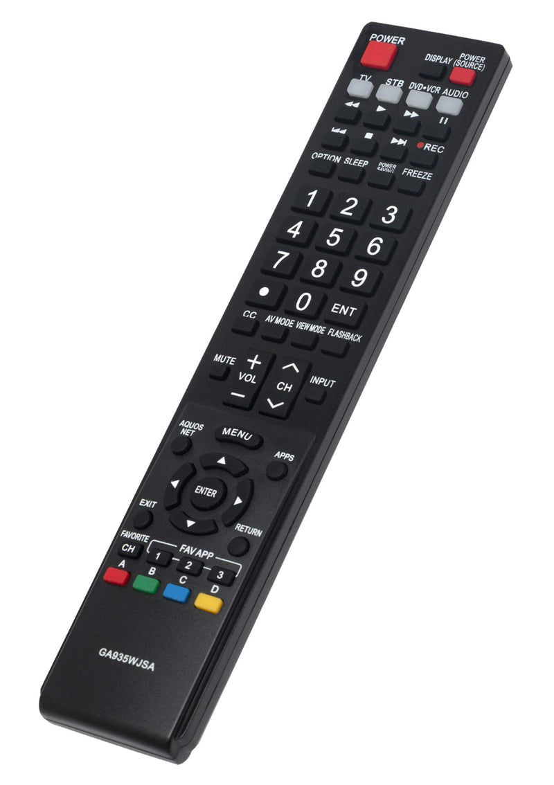 GA935WJSA Replace Remote fit for Sharp AQUOS TV LC40LE830U LC-40LE830U LC40LE830UN LC-40LE830UN LC46LE830 LC46LE830U LC46LE830U LC46LE830UN LC-52LE830U LC-60LE830U LC60LE830UN LC40lE830UN LC52lE830UN