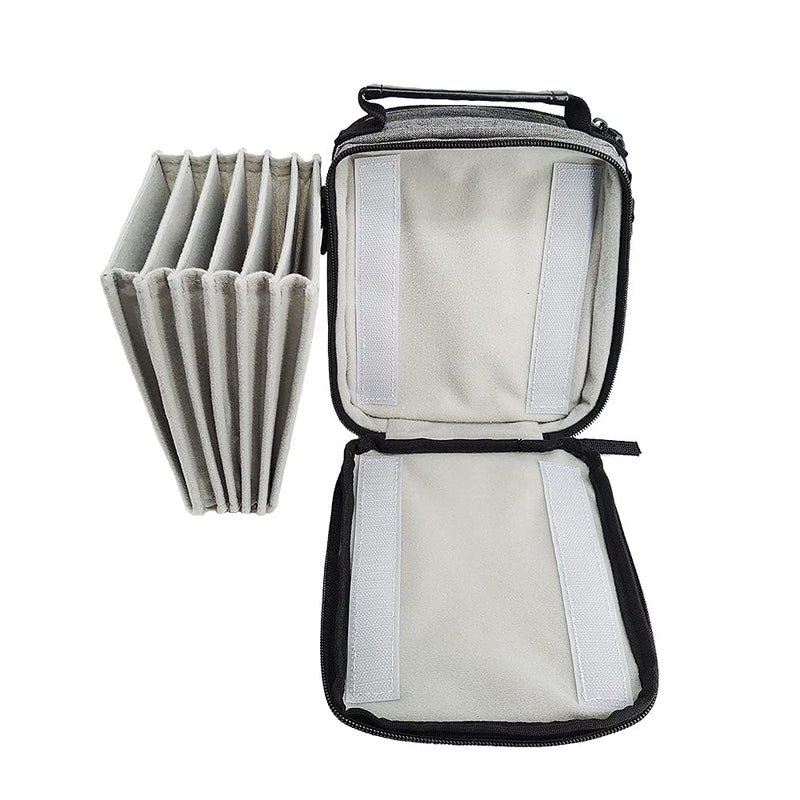 JONGSUN Camera Lens Square ND Filters Case Carrying Bag Pouch with Shoulder Strap, for 1 Holder and 6 Filters (100x100mm or 100x150mm Square Rectangular Filters)