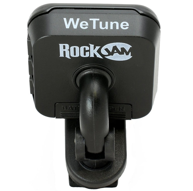 RockJam WeTune - A Clip-On Tuner for all instruments - Guitar, Bass, Ukulele, Violin & Chromatic Tuning Modes Black