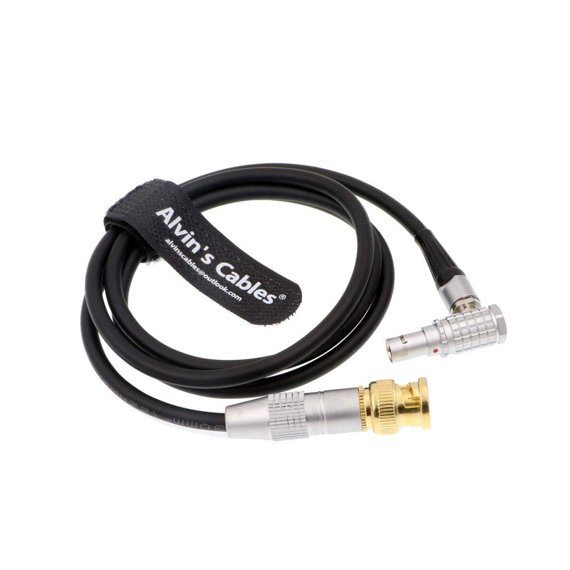 [AUSTRALIA] - Alvin's Cables BNC to 5 Pin Right Angle Time Code Cable for ARRI Mini Sound Devices ZAXCOM BNC to 5 Pin Male Right Angle 5 Pin 1M 