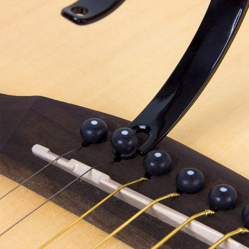 Guitar Capo for Acoustic Electric Classical Ukulele with 6 Guitar Picks Bridge Pin Puller