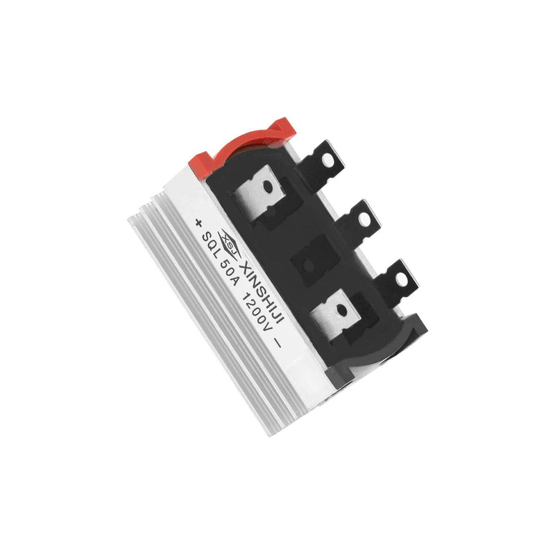 2Pcs Bridge Rectifier,Diode Bridge Rectifier, 3-Phase Bridge Rectifier,1200V 50A, for Conversion of an Alternating Current Input Into A Direct Current Output