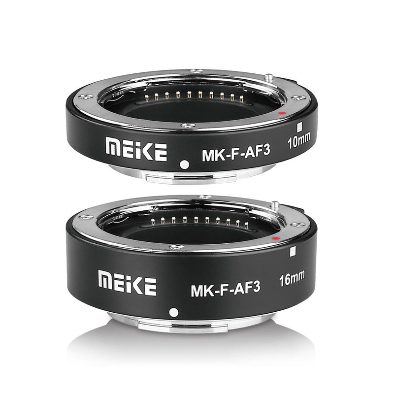 MEIKE MK-F-AF3 Auto Fucus Macro Extension Tube for Compatible with All Fujifilm Mirrorless Camera(10mm 16mm only or conbination) X-T1 X-T2 X-Pro1 X-Pro2 X-T10 X-A1 X-E1 X-E2 X-E3 X-T20 X-T3 X-T30 etc