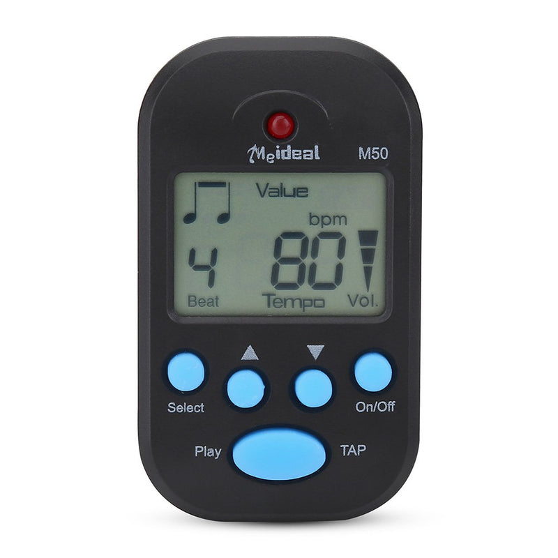 Bnineteenteam Digital Metronome M50 Clip-On Metronome Electronic Metronome Pocket Metronome Suitable for Guitar,Piano,Violin,Drum and Other Instruments Black