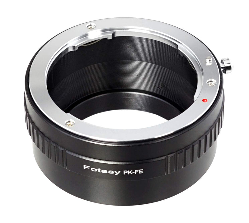 Fotasy Manual PK Lens to Sony E-Mount Adapter, K Mount E Mount Adapter, Compatible with Pentax K Lens & Sony Alpha NEX-5T NEX-6 NEX-7 a3000 a3500 a5000 a5100 a6000 a6100 a6300 a6400 a6400 a6500 a6600