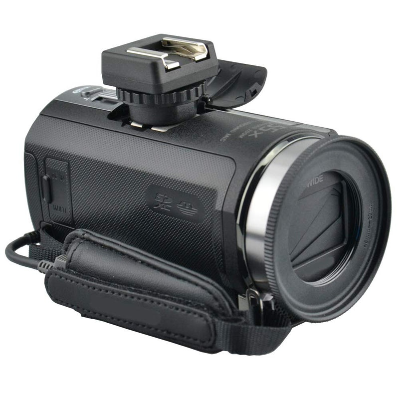 JJC Microphone & LED Light Cold Shoe Adapter Converter for Sony FDR-AX53 AX43 AX45 AX33 AX60 AX100 AX700 HDR-CX675 CX680 CX900 CX400E CX510E CX610E and More Sony Camcorder with Multi Interface Shoe For Sony Camcorder with Multi Interface Shoe