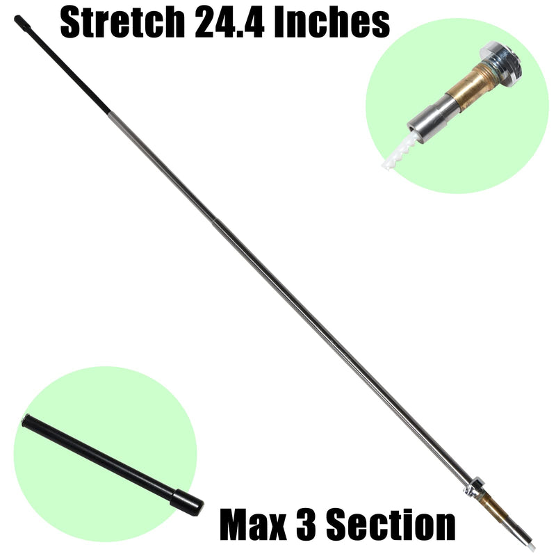 RED WOLF Power Antenna Mast Compatible with Mercedes Benz 1992-2002 C280/S320/500SL/S420/C220 Aftermarket Aerial Mast for AM/FM Radio Signal