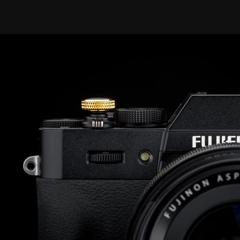 Camera Soft Release Button JJC Shutter Button for Fuji Fujifilm X-E4 X-T4 X-T3 X-T2 X-T30 X-T20 X-T10 X-PRO3 X-PRO2 X-PRO1 X100V X100F X100T X100S X-E3 for Sony RX10 IV III RX1RII RX1R RX1 Gold & Red