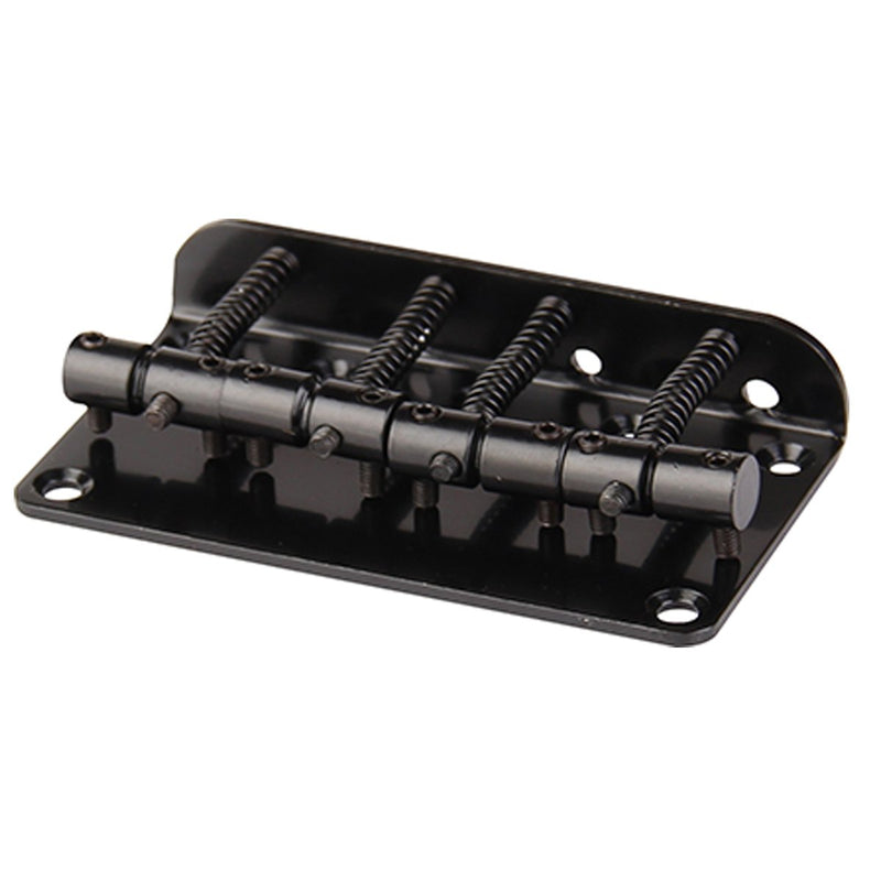 Musiclily 4 String Vintage Style Top Load Bass Hardtail Bridge for Fender Precision Jazz Bass,Black Black