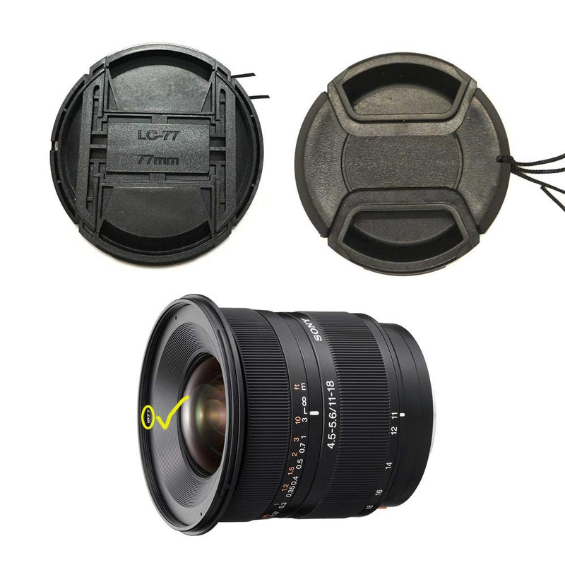 77mm Lens Cap for RF 24-105 mm f/4L Lens for Canon EOS R5 EOS R6 EOS R EOS RP Camera, for Sony FE 24-105mm f/4 Lens for Sony a7IV a7R4 Camera-2 Packs 77mm