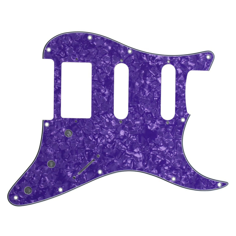 IKN 4Ply Pearl Purple Strat HSS Pickguard Scratch Plate Guitar BackPlate Set for Standard Strat Modern Style Guitar Part 4Ply Purple Pearl