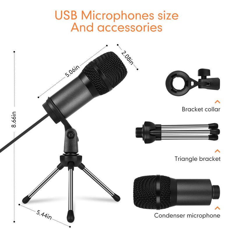 [AUSTRALIA] - USB Microphone,DUTERID Condenser Microphones Recording for Computer PC Mac & Windows,Professional Plug, Play Studio Microphone for Gaming, Podcast,Chatting, YouTube Videos,Voice Overs and Streaming 