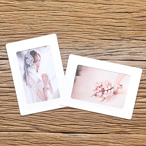 Monolike Paper Photo Frames 4x6 Inch White 20 Pack - Fits 4"x6" Pictures 4x6 White 20p