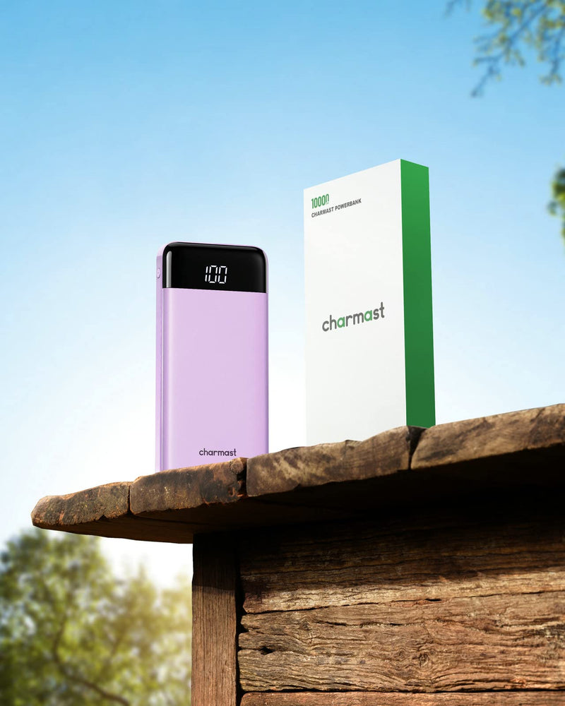 Portable Charger with Built in Cables, Portable Charger with Cords Wires Slim 10000mAh Travel Essentials Battery Pack 6 Outputs 3A High Speed Power Bank for iPhone Samsung Pixel LG Moto iPad D-Purple