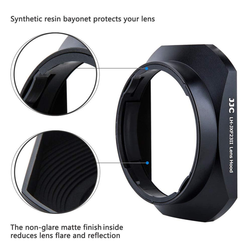 23mm & 56mm Lens Hood Shade for Fuji Fujifilm Fujinon Lens XF 23mm F1.4 R & XF 56mm F1.2 R & XF 56mm F1.2 R APD Replaces Fujifilm LH-XF23 Hood -Black