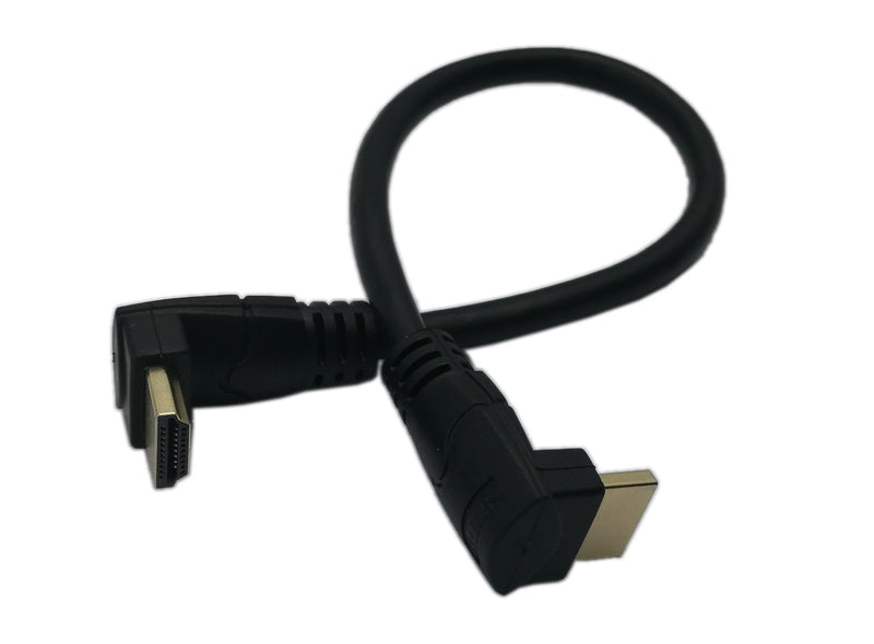[AUSTRALIA] - zdyCGTime 1 Feet HDMI Down to Down Angle 90 Degree Vertical Right Cable -Supports 4K@60Hz, High Speed, HDMI 2.0 Ready - UHD, Ethernet & Audio Return - Video 4K 2160p, HD 1080p, 3D.(Male-Male)(Down) 