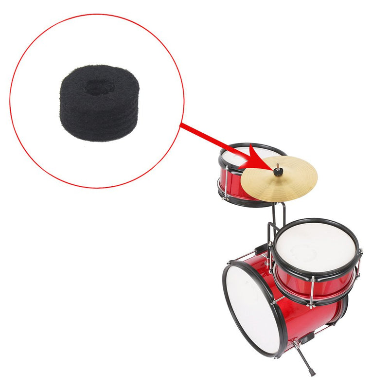 10 Pack Drum Cymbal Pads, Cymbal Felt Pads Black for Drum