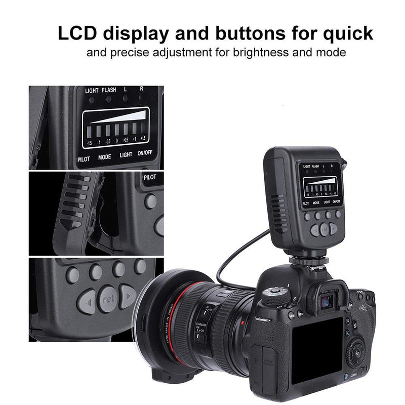 [AUSTRALIA] - for Macro & Ringlight Flashes Macro LED Ring Flash Light Bundle, FC-100 LED Macro Ring Flash Light with Power Control and 8 Adapter Rings for Canon, for Macro Camera Flash Ring Flash for Canon (329g) 329g 